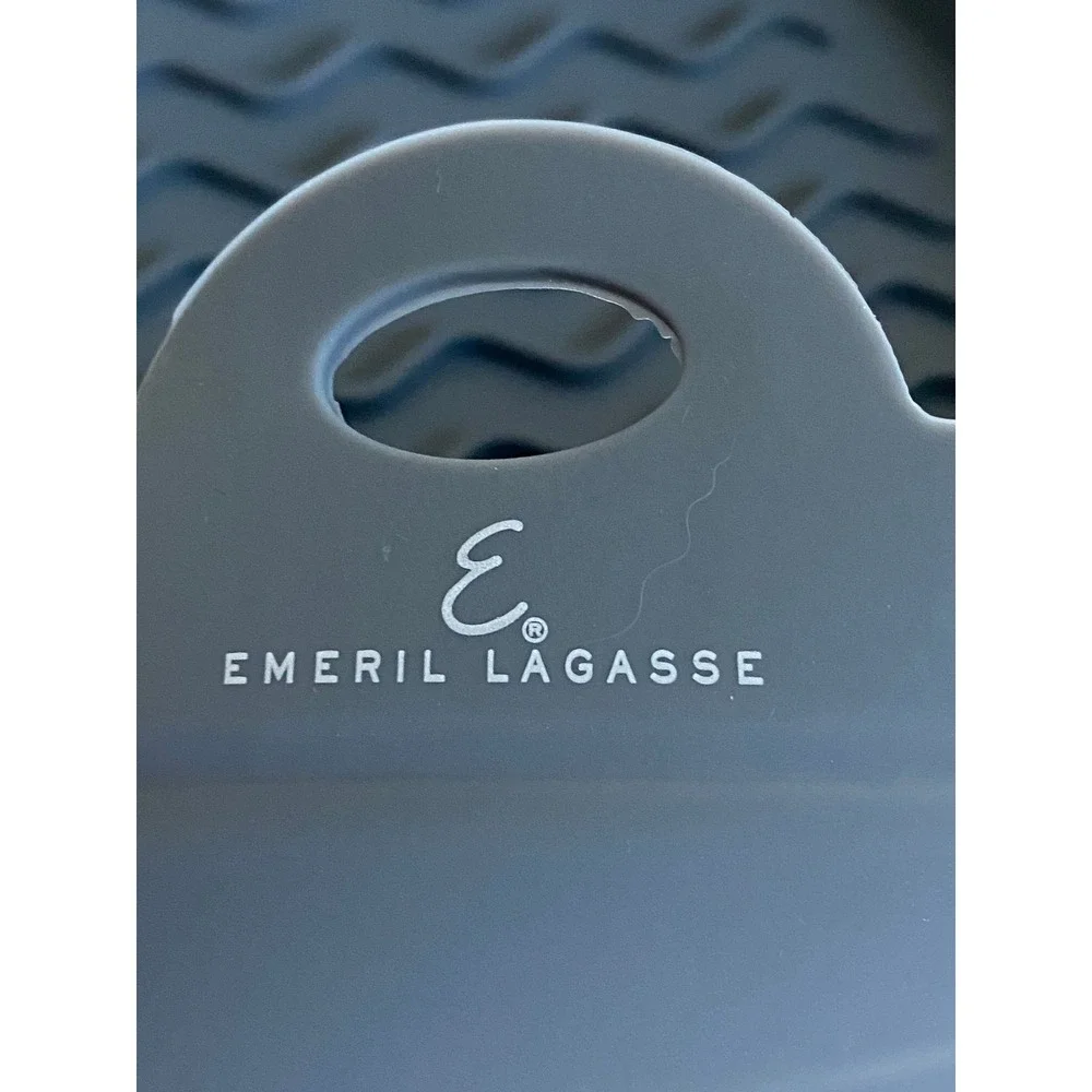 Emeril Lagasse Silicone Air Fryer Liner Round Gray Reusable Non-Stick Basket